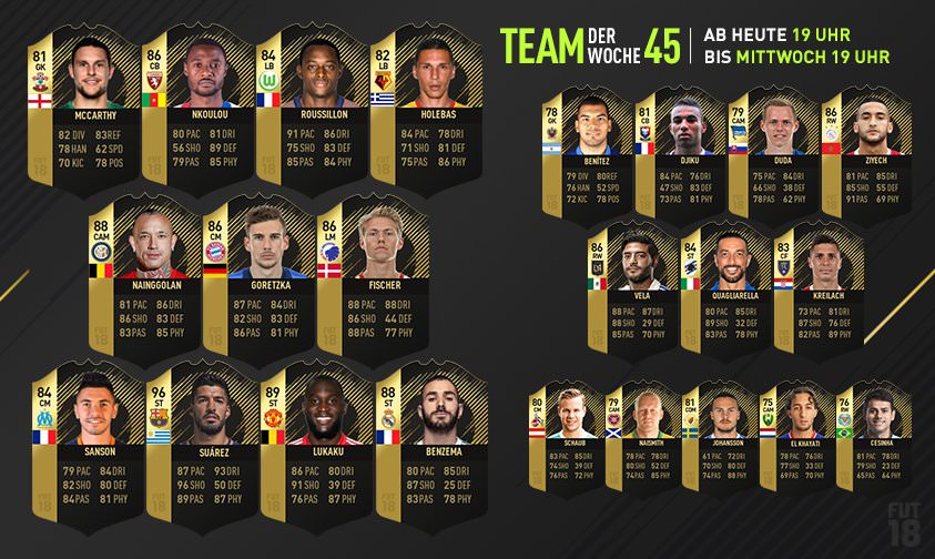 FIFA 18 Team of the Week 45