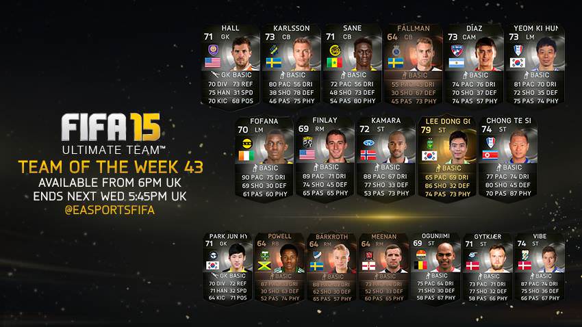 FIFA 15 Ultimate Team - Team of the Week #43