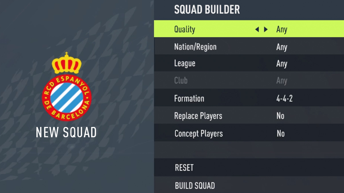 squad builder challenges fifa 22