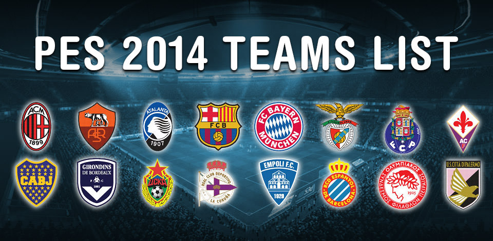 PES 2014 Teams List – FIFPlay